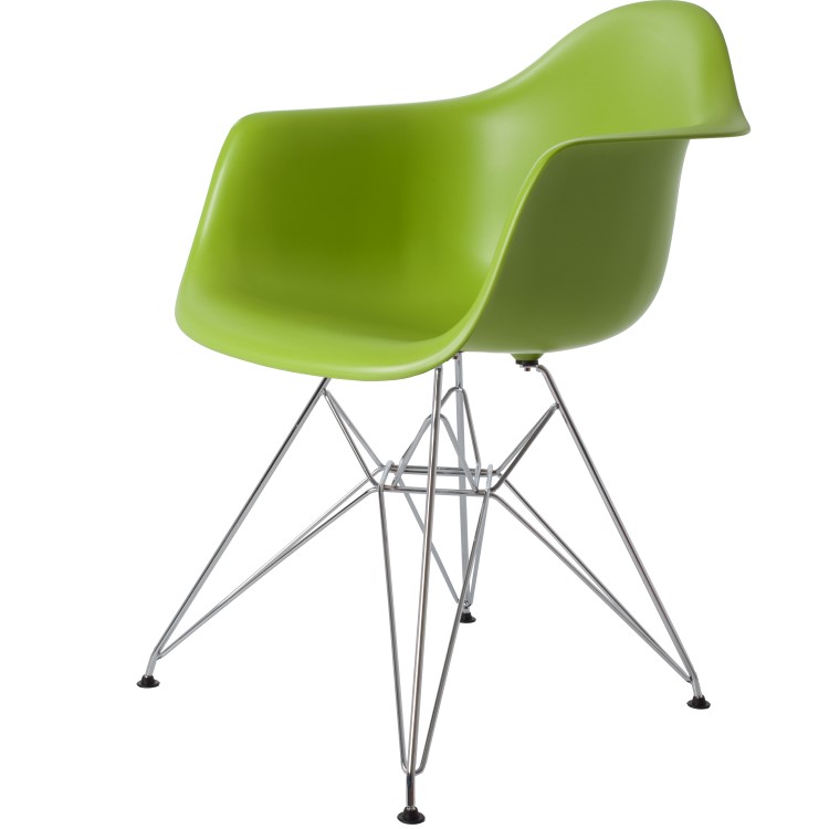 Charles Eames style, Esszimmerstuhl DAR PP grün