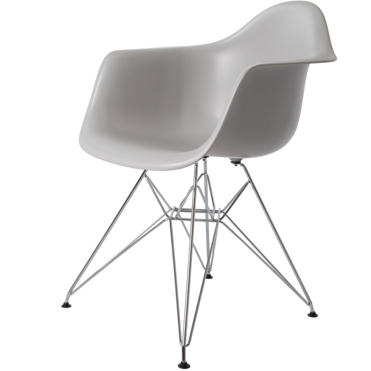 Charles Eames style, Esszimmerstuhl DAR PP hellgrau