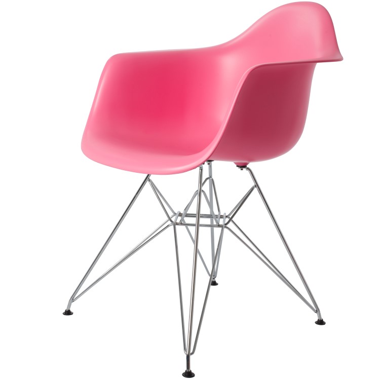 Charles Eames style, Esszimmerstuhl DAR PP rosa