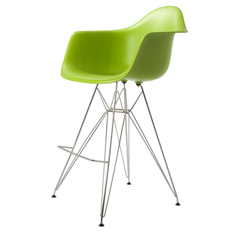 Charles Eames style, Barhocker DAR PP grün