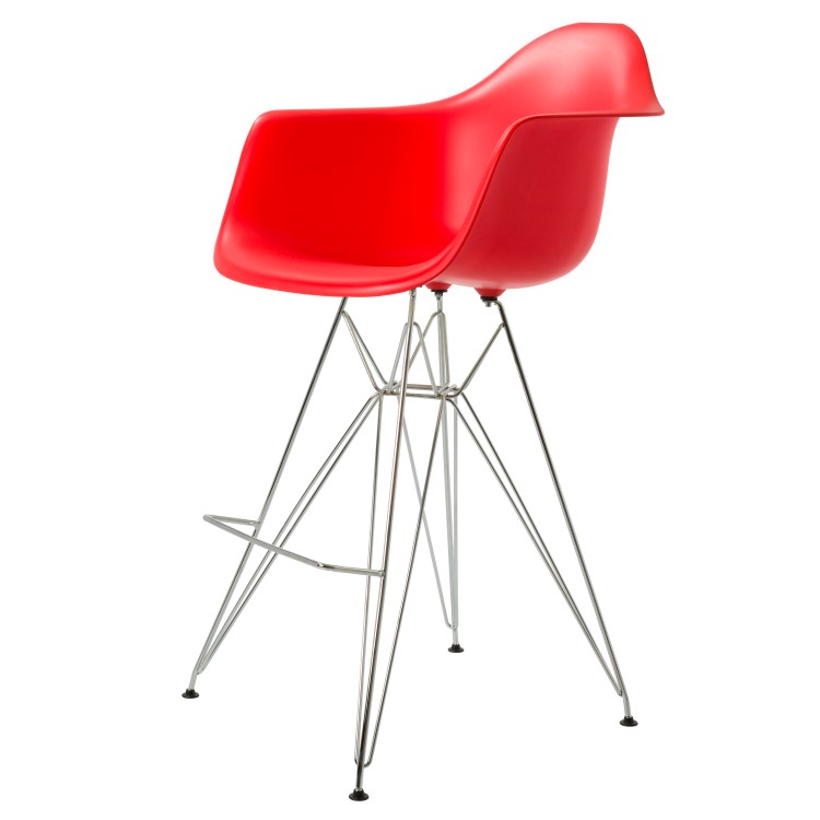 Charles Eames style, Barhocker DAR PP rot
