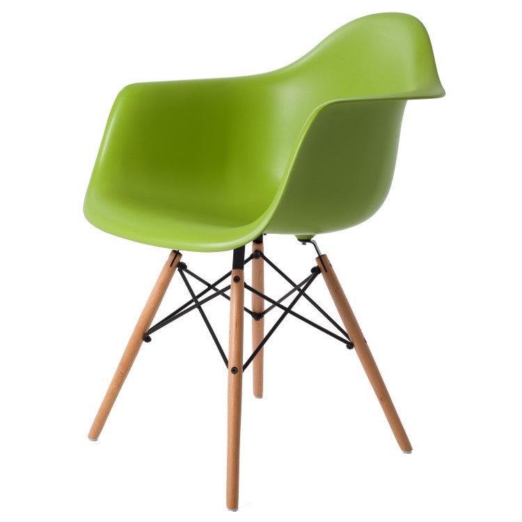 Charles Eames style, Esszimmerstuhl DAW PP grün