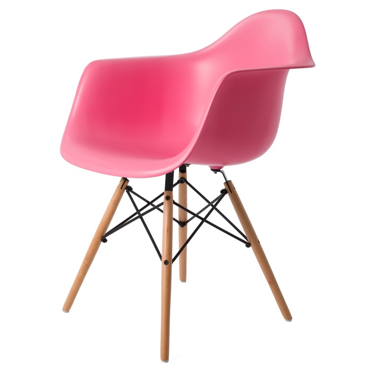 Charles Eames style, Esszimmerstuhl DAW PP rosa