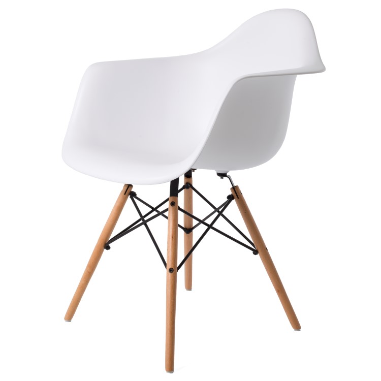 Charles Eames style, Esszimmerstuhl DAW PP weiß