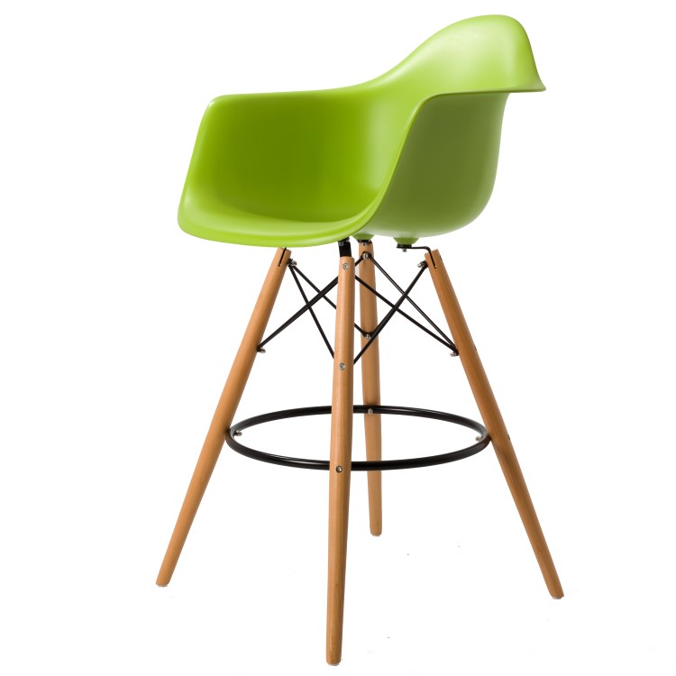 Charles Eames style, Barhocker DAW hocker PP grün