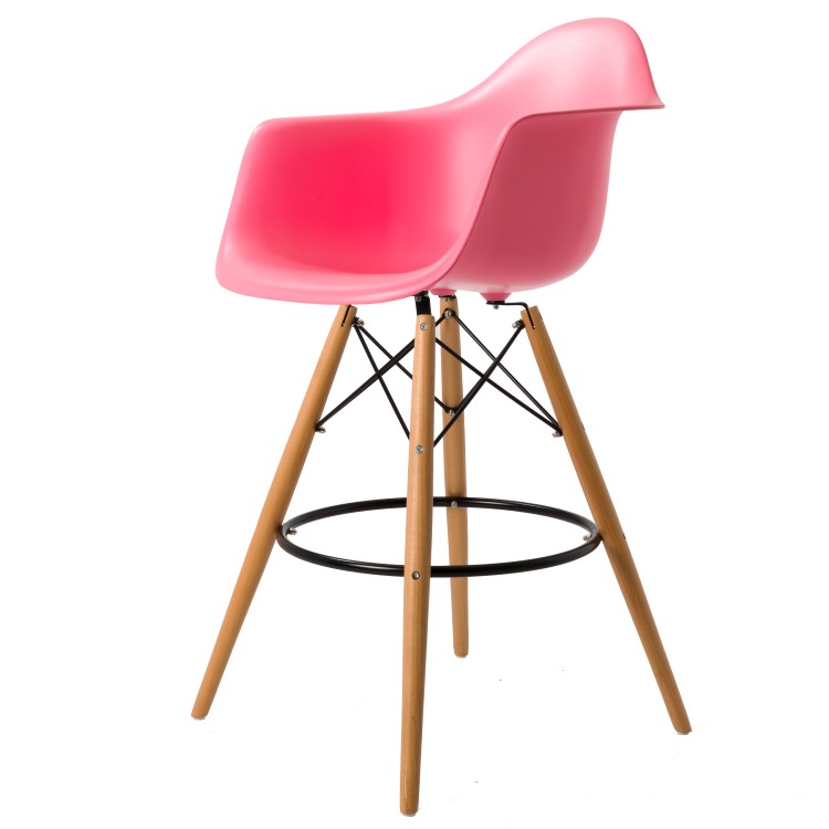 Charles Eames style, Barhocker DAW hocker PP rosa