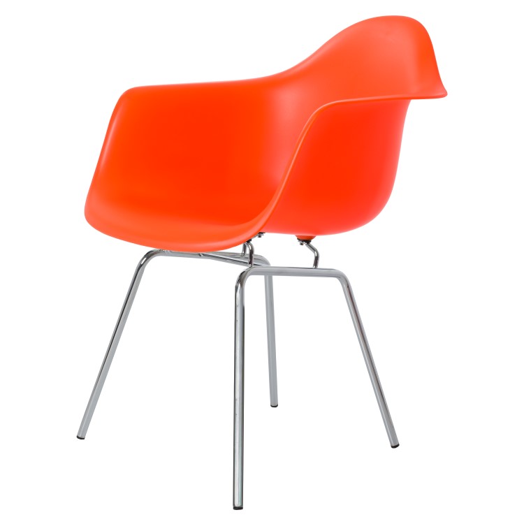 Charles Eames style, Esszimmerstuhl DAX PP neon orange