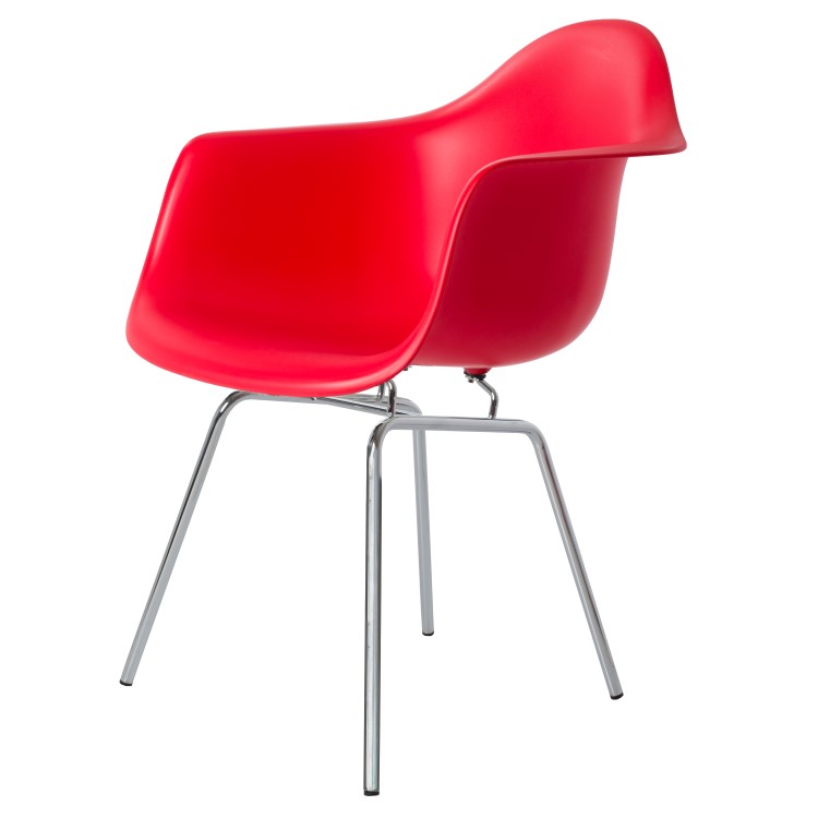 Charles Eames style, Esszimmerstuhl DAX PP rot