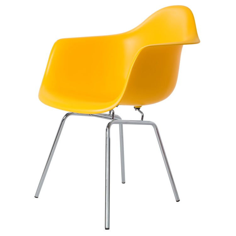Charles Eames style, Esszimmerstuhl DAX PP gelb