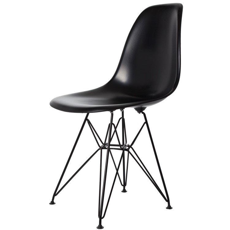 Charles Eames style, Esszimmerstuhl DSR Base schwartz ABS schwarz
