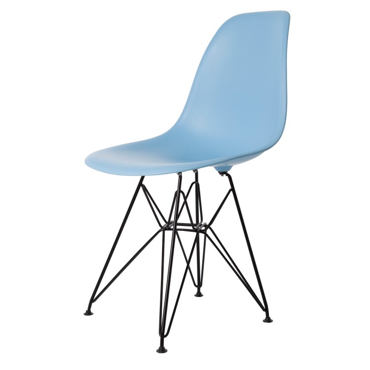 Charles Eames style, Esszimmerstuhl DSR matt PP hellblau
