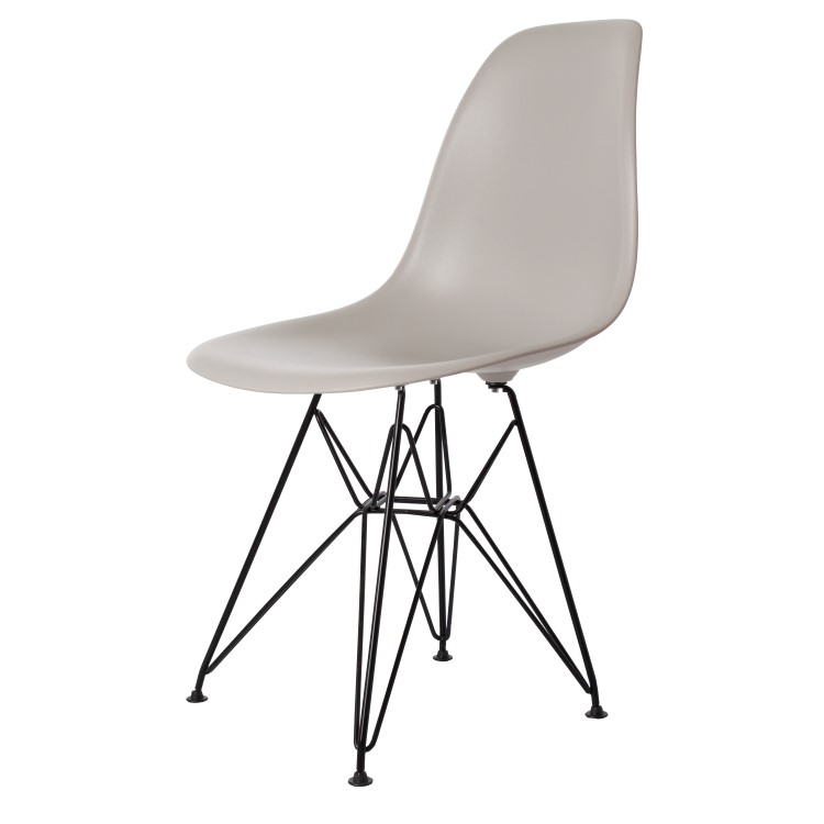 Charles Eames style, Esszimmerstuhl DSR matt PP hellgrau