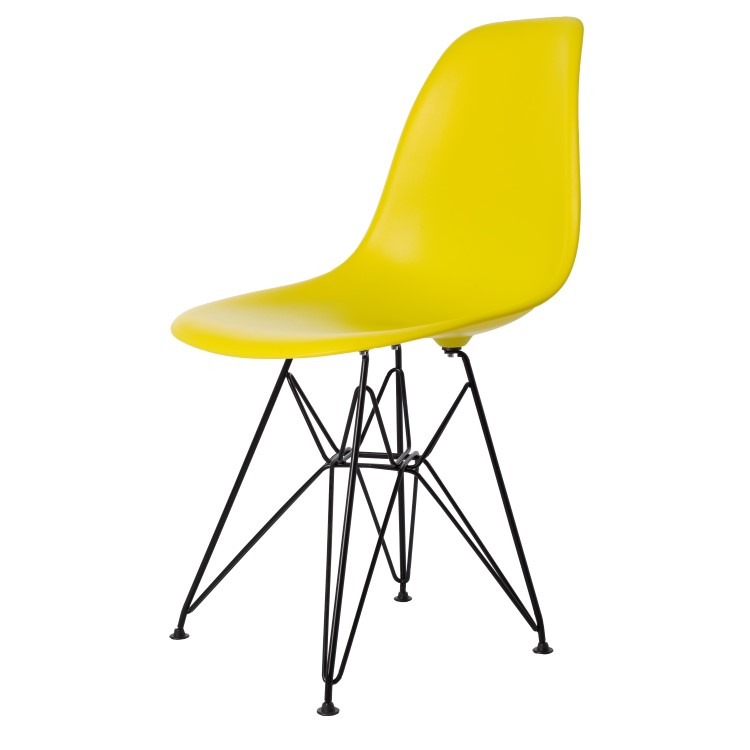 Charles Eames style, Esszimmerstuhl DSR matt PP neonlime