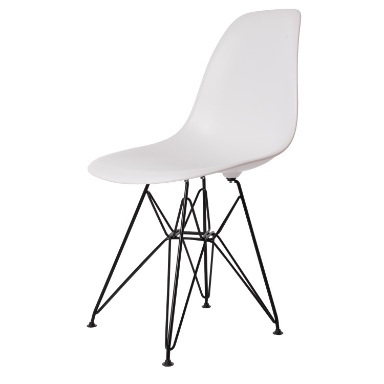Charles Eames style, Esszimmerstuhl DSR matt PP weiß