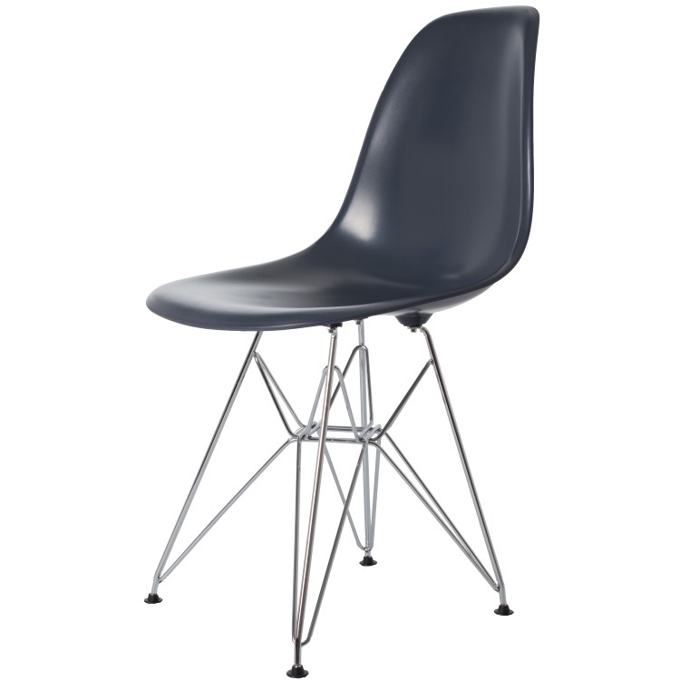 Charles Eames style, Esszimmerstuhl DSR ABS dunkelgrau