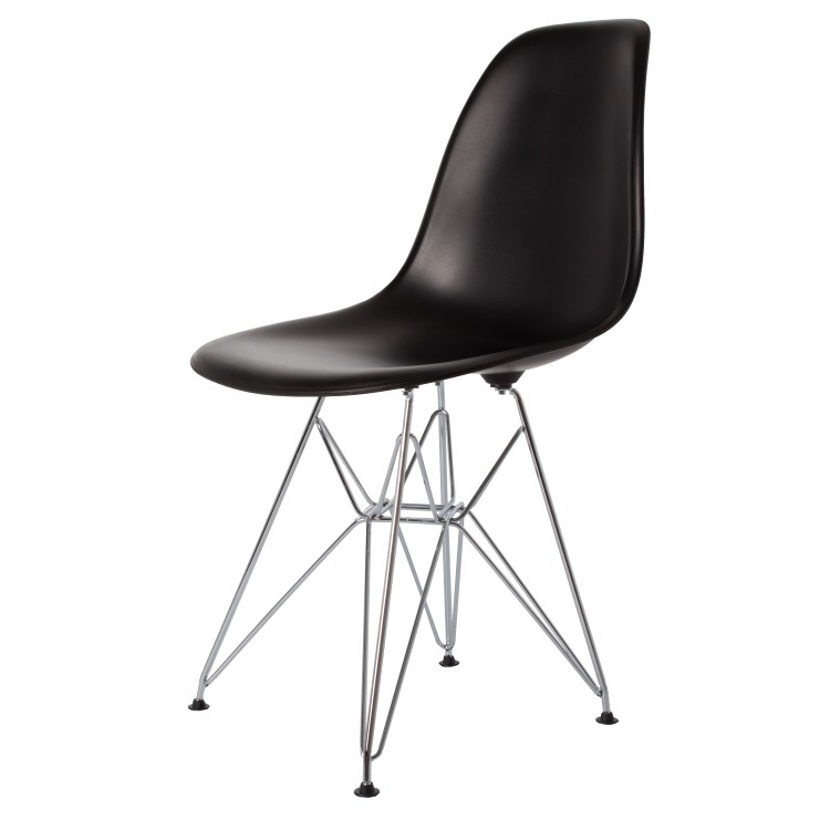 Charles Eames style, Esszimmerstuhl DSR matt PP schwarz