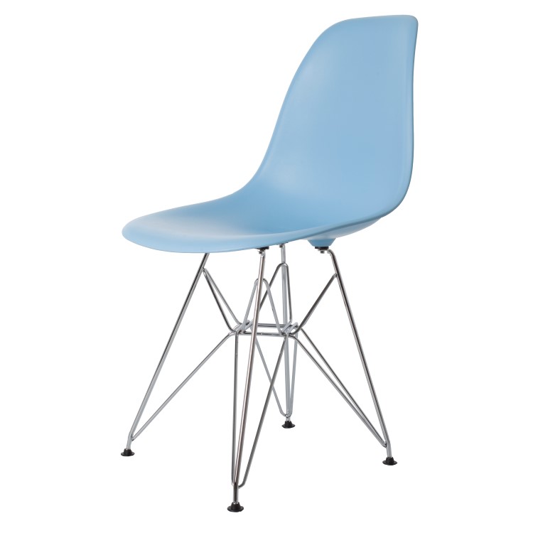 Charles Eames style, Esszimmerstuhl DSR matt PP hellblau