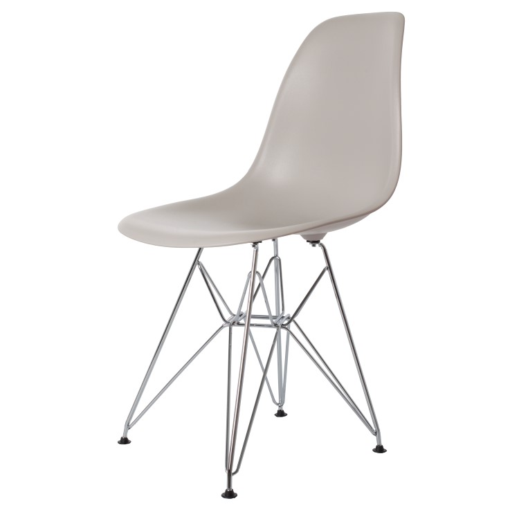 Charles Eames style, Esszimmerstuhl DSR matt PP hellgrau