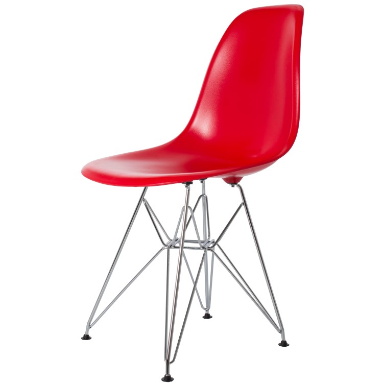 Charles Eames style, Esszimmerstuhl DSR ABS rot