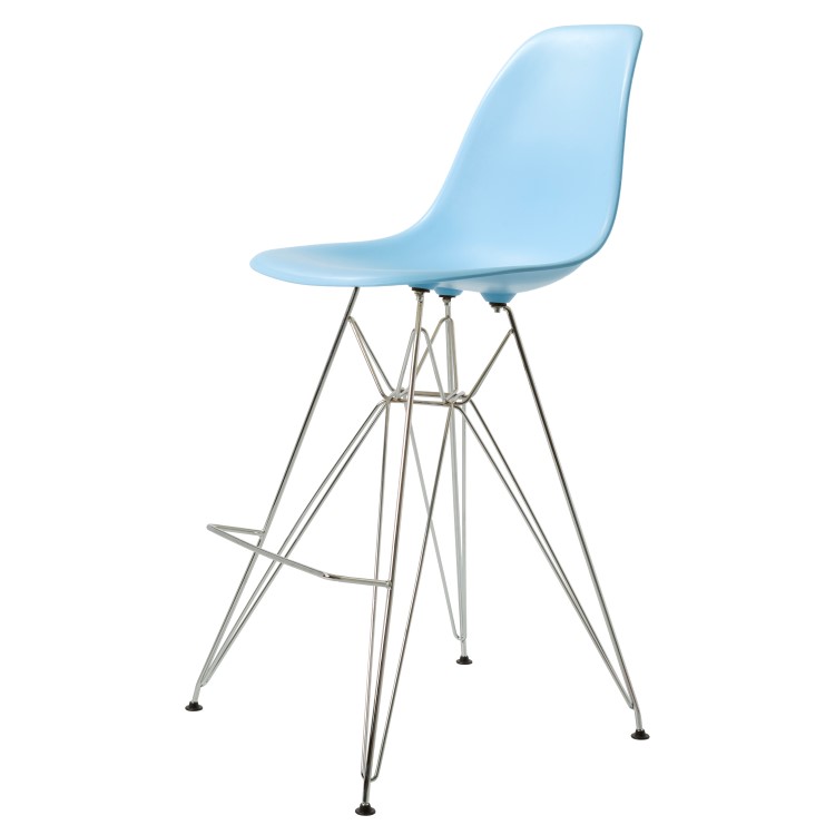 Charles Eames style, Barhocker DSR matt PP hellblau