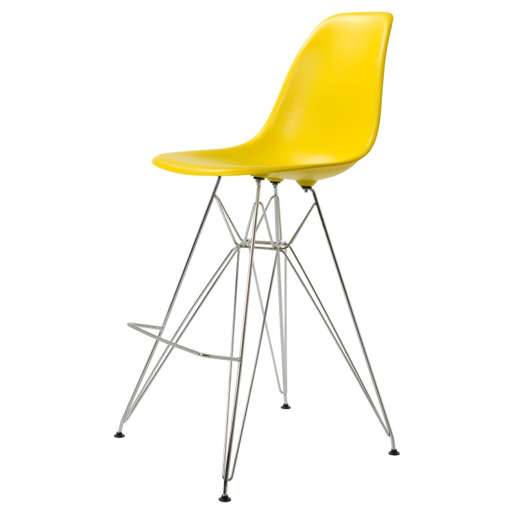 Charles Eames style, Barhocker DSR matt PP senf