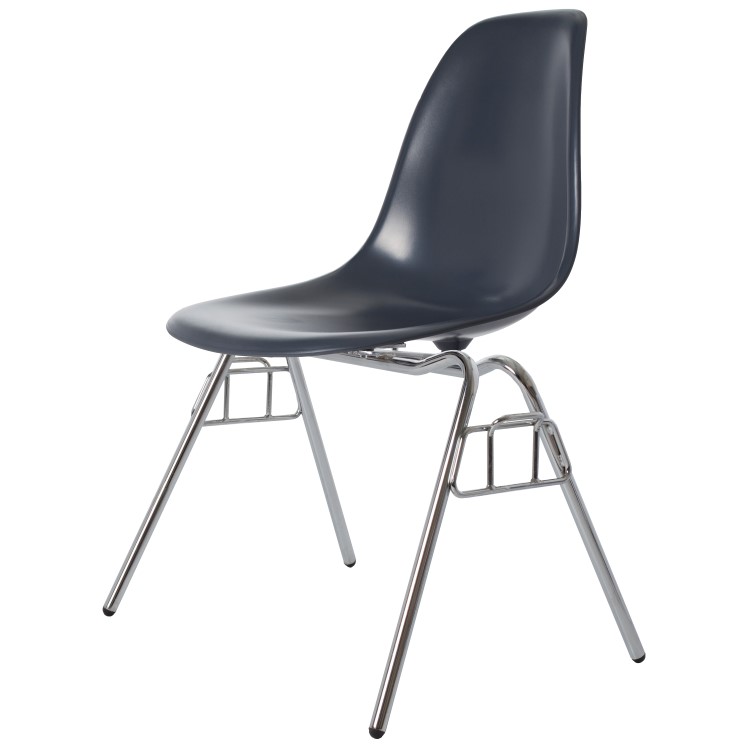 Charles Eames style, Esszimmerstuhl DSS ABS dunkelgrau