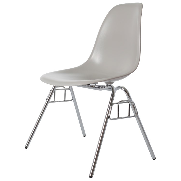 Charles Eames style, Esszimmerstuhl DSS ABS hellgrau