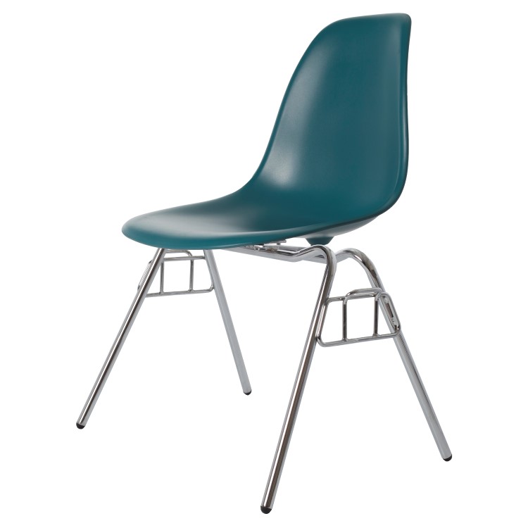 Charles Eames style, Esszimmerstuhl DSS matt PP ozeanblau