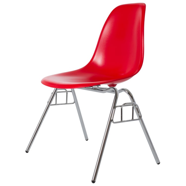 Charles Eames style, Esszimmerstuhl DSS ABS rot