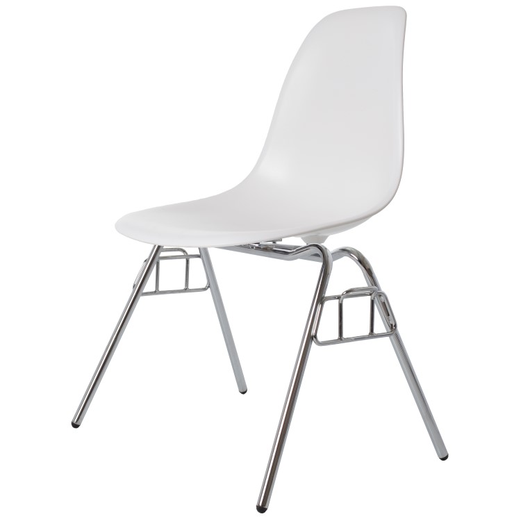 Charles Eames style, Esszimmerstuhl DSS ABS weiß