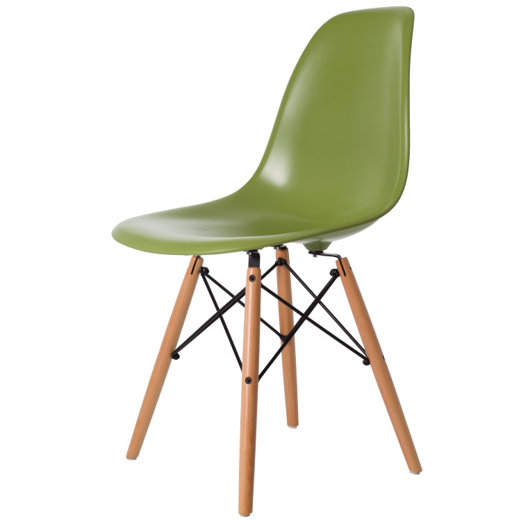 Charles Eames style, Esszimmerstuhl DSW ABS grün