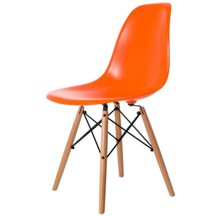 Charles Eames style, Esszimmerstuhl DSW ABS orange