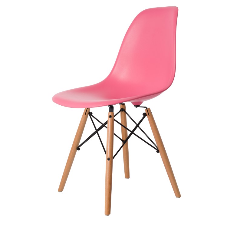 Charles Eames style, Esszimmerstuhl DSW matt PP Hellrosa