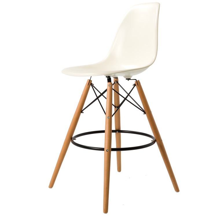 Charles Eames style, Barhocker DSW hocker ABS creme