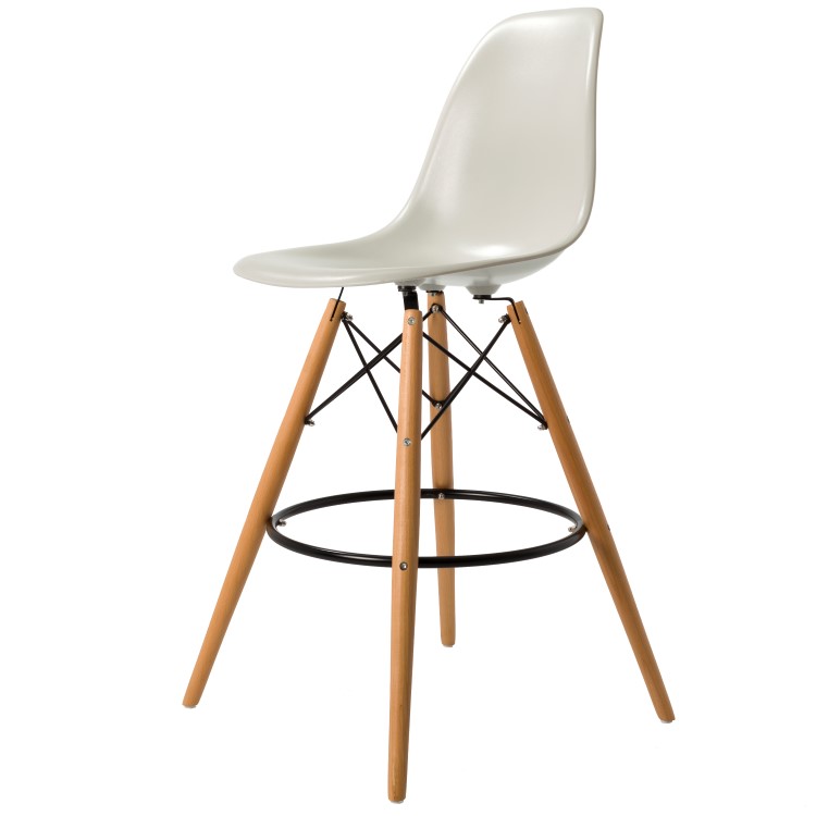 Charles Eames style, Barhocker DSW hocker ABS hellgrau