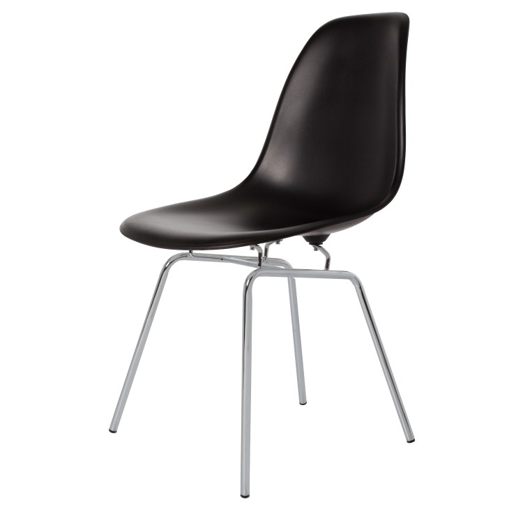 Charles Eames style, Esszimmerstuhl DSX matt PP schwarz