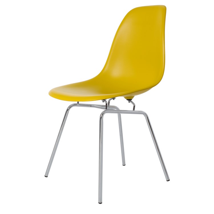 Charles Eames style, Esszimmerstuhl DSX matt PP senf