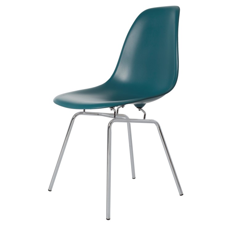 Charles Eames style, Esszimmerstuhl DSX matt PP ozeanblau