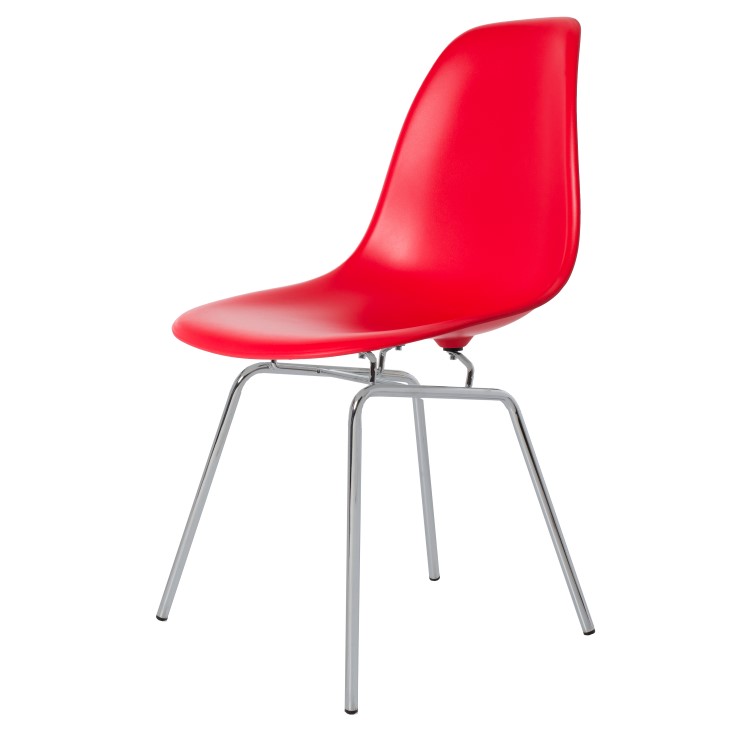Charles Eames style, Esszimmerstuhl DSX matt PP rot