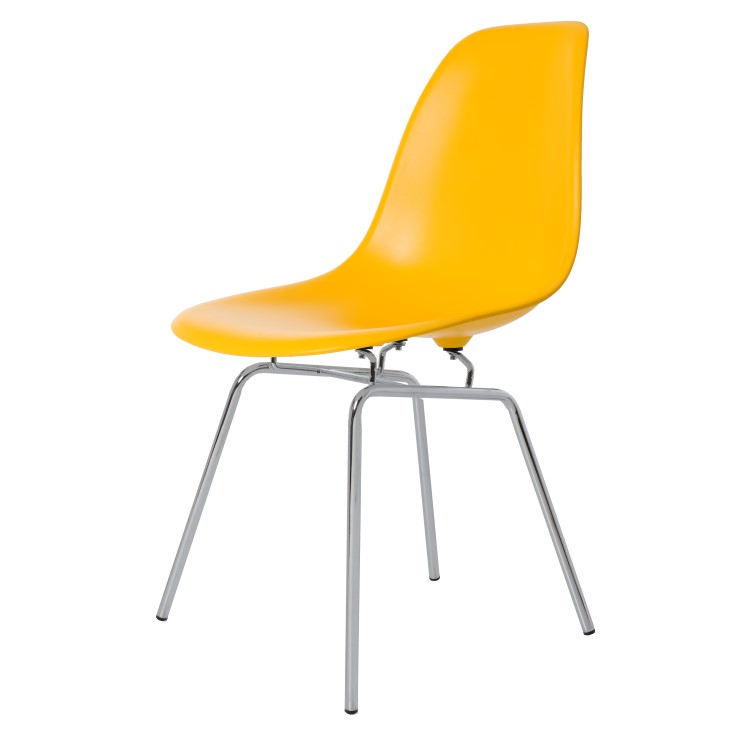 Charles Eames style, Esszimmerstuhl DSX matt PP gelb