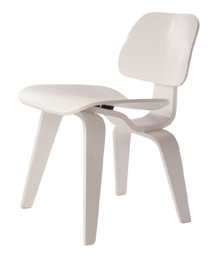 Charles Eames style, Esszimmerstuhl DCW weiß