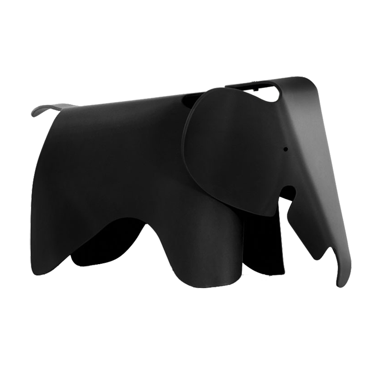 Charles Eames style, Elephant Stuhl Elephant Junior schwarz