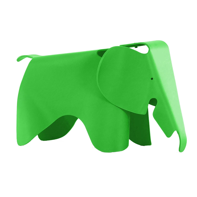Charles Eames style, Elephant Stuhl Elephant Junior grün