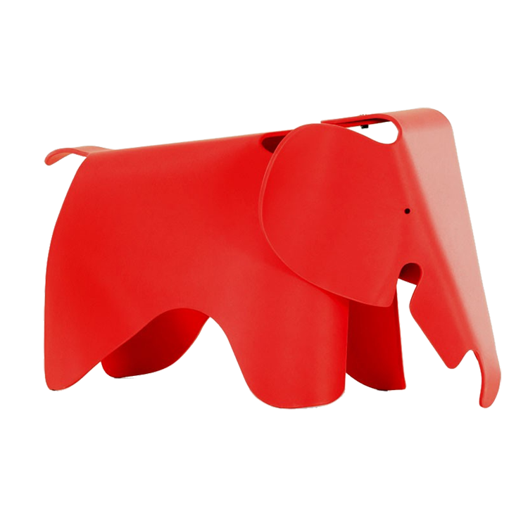 Charles Eames style, Elephant Stuhl Elephant Junior rot