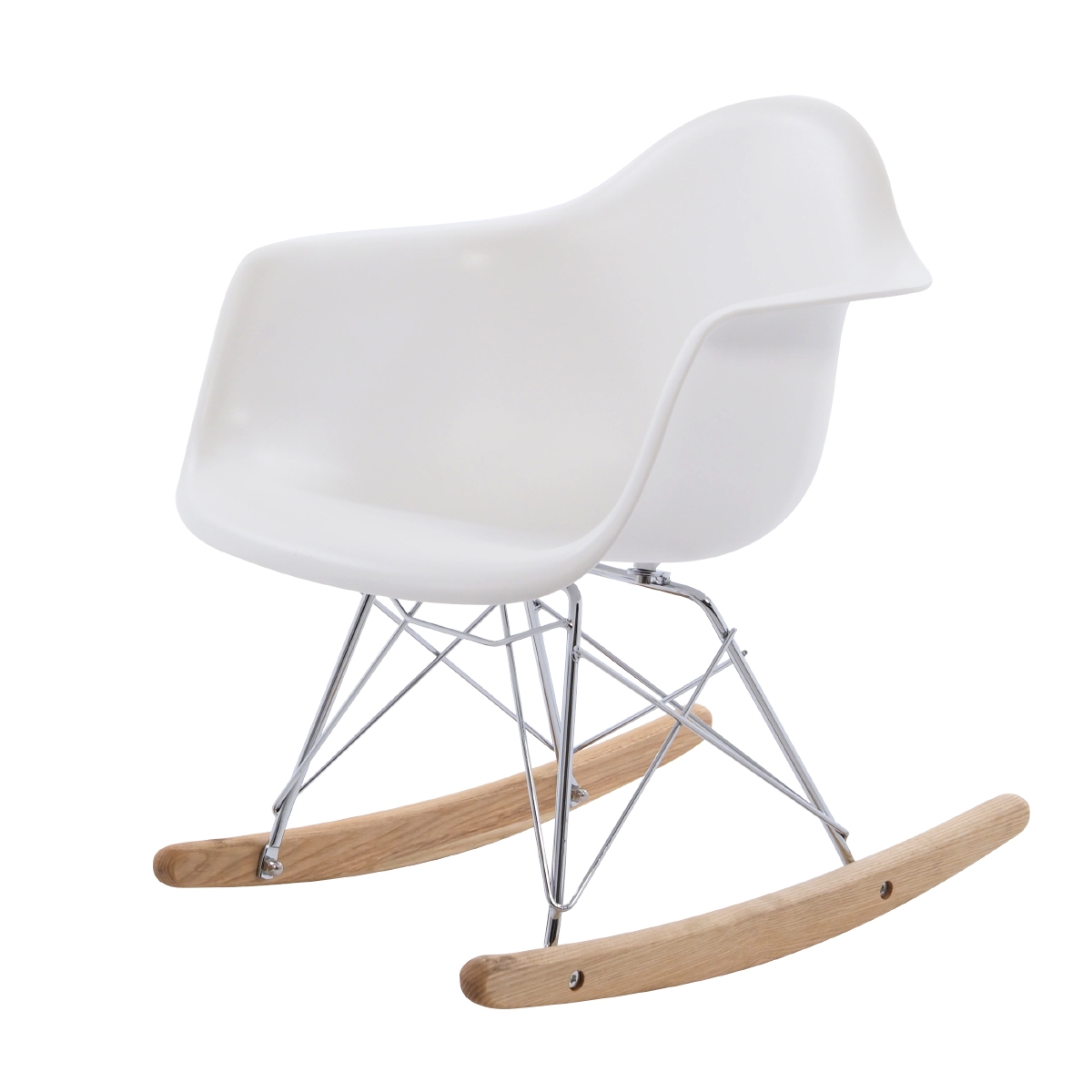Charles Eames style, Schaukelstuhl RAR Junior weiß