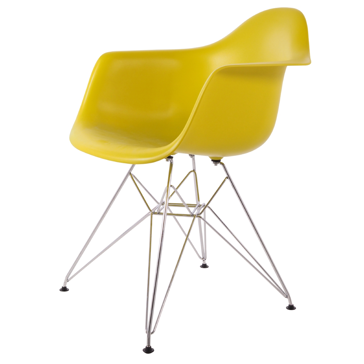 Charles Eames style, Esszimmerstuhl DAR matt PP senf