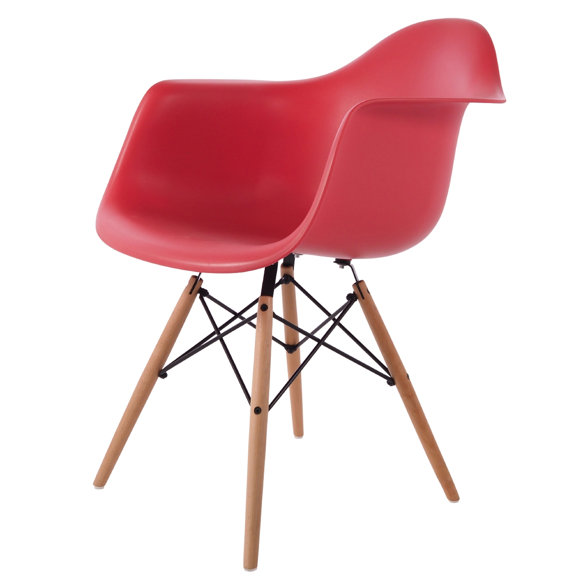 Charles Eames style, Esszimmerstuhl DAW PP Korallenrosa