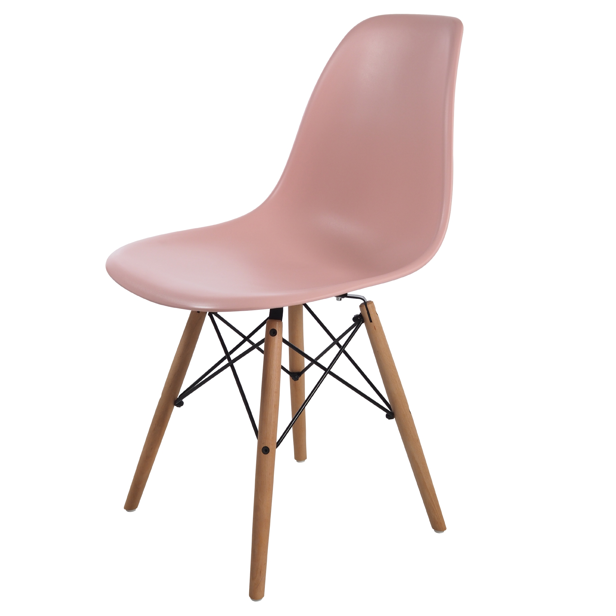 Charles Eames style, Esszimmerstuhl DSW matt PP baby rosa