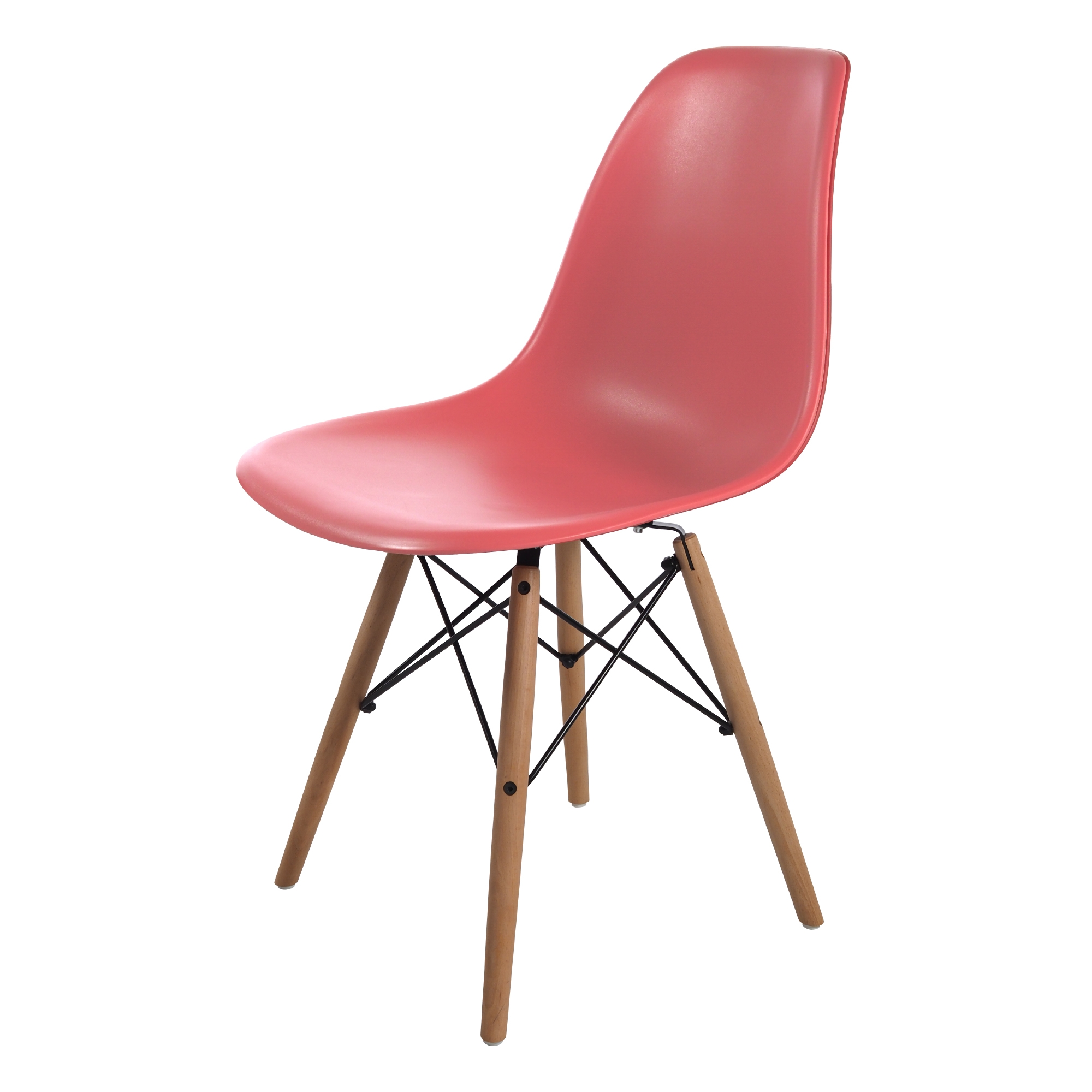 Charles Eames style, Esszimmerstuhl DSW matt PP Korallenrosa