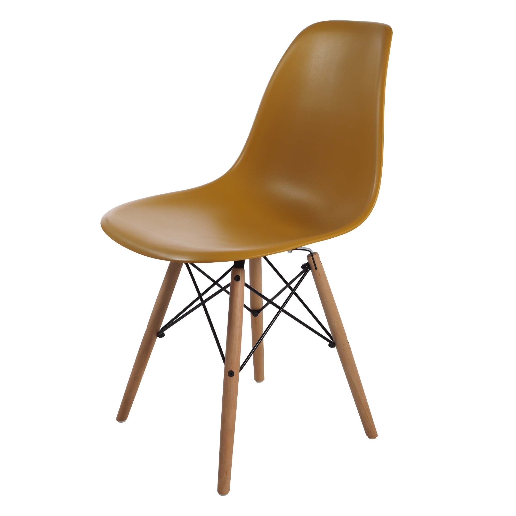 Charles Eames style, Esszimmerstuhl DSW matt PP Ingwer